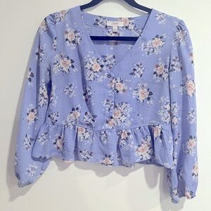Womens Crop Top Blouse Size XS